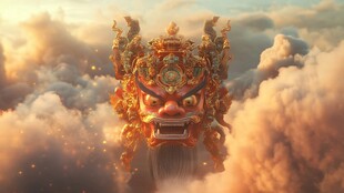 云中威严神兽面具