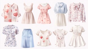 可爱少女风服装款式展示