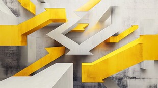 立体箭头墙面创意设计