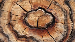 树桩截面纹理特写