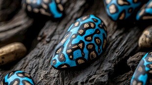 蓝底斑点精美珠子饰品