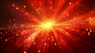 红色炫光粒子闪耀背景