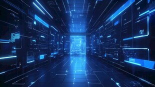 未来科技感的酷炫数字通道