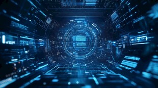 未来科技感的虚拟数字空间