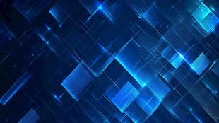 蓝色科技感方块背景图案