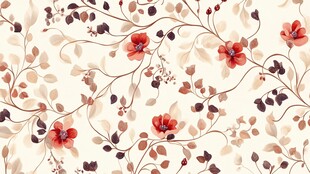 花卉藤蔓图案背景纹理