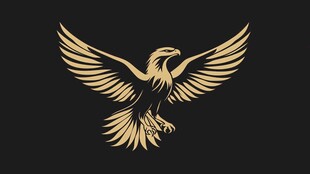 金色展翅雄鹰标志设计