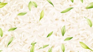 大米绿叶纹理背景图