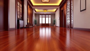 中式风格宽敞明亮的大厅