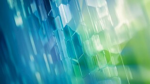 梦幻蓝绿渐变抽象背景图