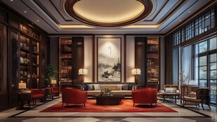 中式奢华客厅室内精美设计