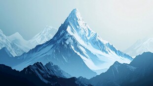 巍峨雪山壮丽景致