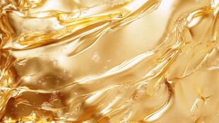 流动的金色液体纹理画面