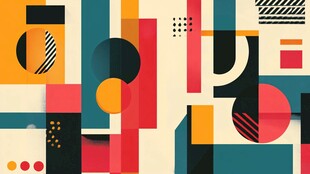 几何抽象艺术风格图案设计