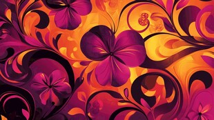 绚丽花卉图案 动感又迷人