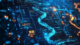 科技感DNA数据电路图像