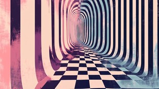 梦幻条纹隧道视觉艺术图