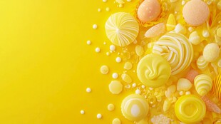 黄色系缤纷糖果甜蜜展示