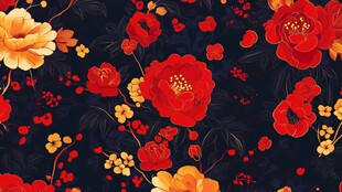 中式繁花图案 典雅绚丽