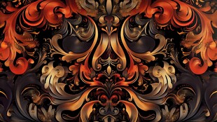 华丽复古花纹图案设计