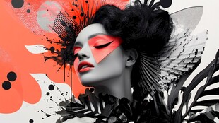 梦幻彩妆艺术风格女性形象