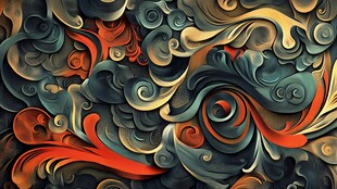 奇幻动感抽象花纹背景图