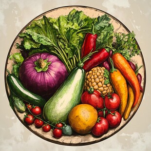 缤纷果蔬盘 自然好滋味