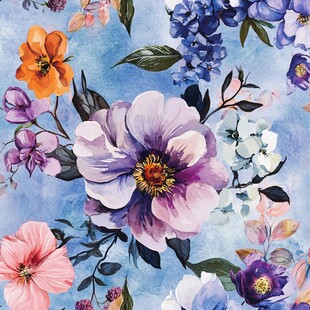 水彩花卉图案精美背景图