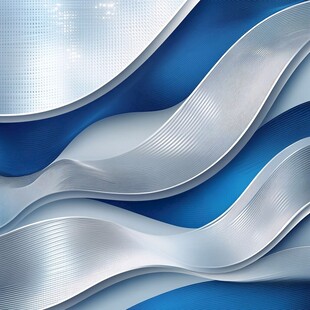 蓝白波浪动感科技背景图