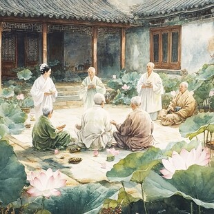 古院高僧雅士谈佛论道