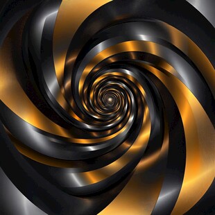黑金螺旋动感抽象背景图