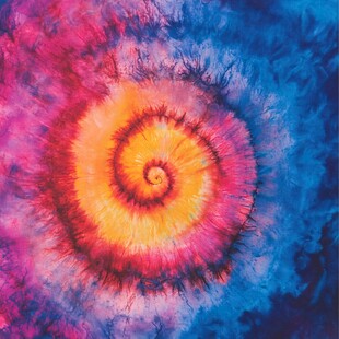 绚丽螺旋扎染艺术图案