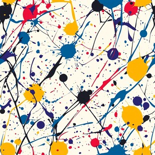 多彩泼墨抽象艺术图案