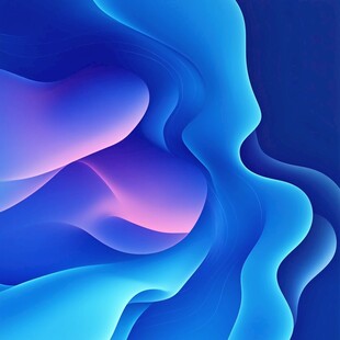 梦幻蓝紫渐变流体艺术背景