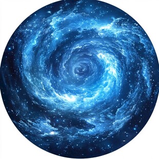 梦幻蓝色旋涡星系