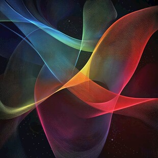 梦幻炫彩线条抽象背景图