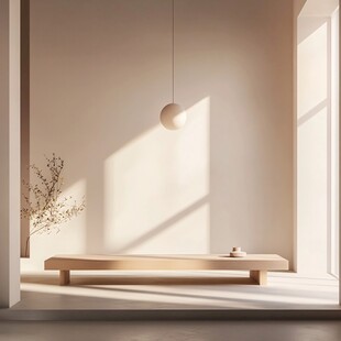 简约室内光影静谧角落