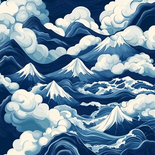 山海云海交织梦幻图景