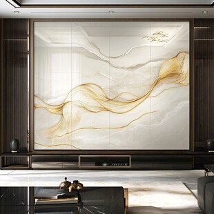 奢华客厅之大理石纹理壁画