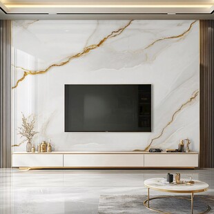 轻奢大理石电视背景墙设计