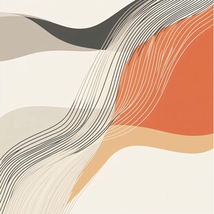 抽象线条几何图形艺术画