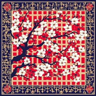中式梅花图案传统装饰画