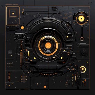 未来感科技风机械装置界面