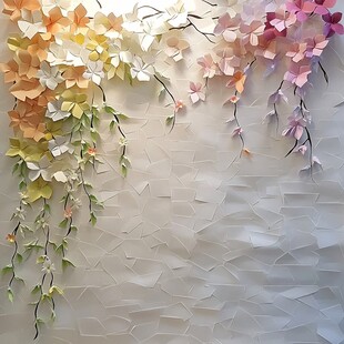 纸艺花卉墙面装饰艺术