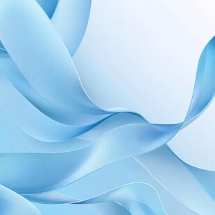 轻柔蓝绸 灵动飘逸之美