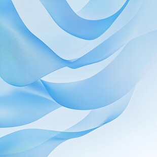 蓝色飘逸丝带抽象背景图