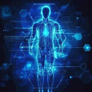 科技感人体数字图像展示