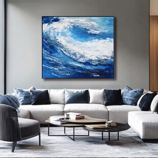 海洋艺术画装点现代客厅