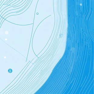 蓝调线条抽象几何背景图