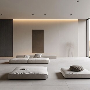 极简风客厅的静谧舒适空间